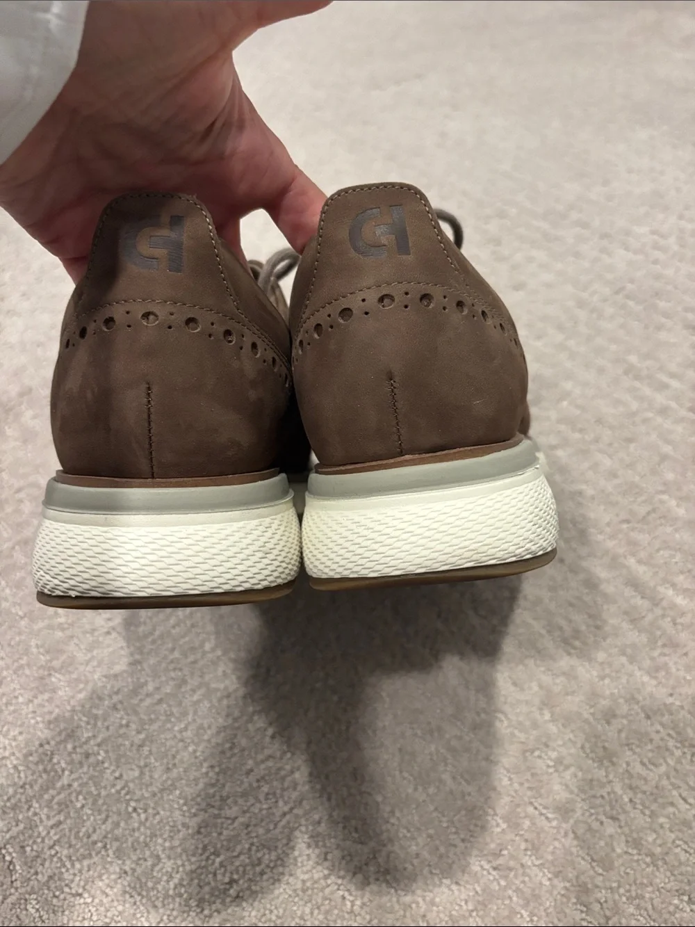 Cole Haan Brown Suede Wingtip Derbys